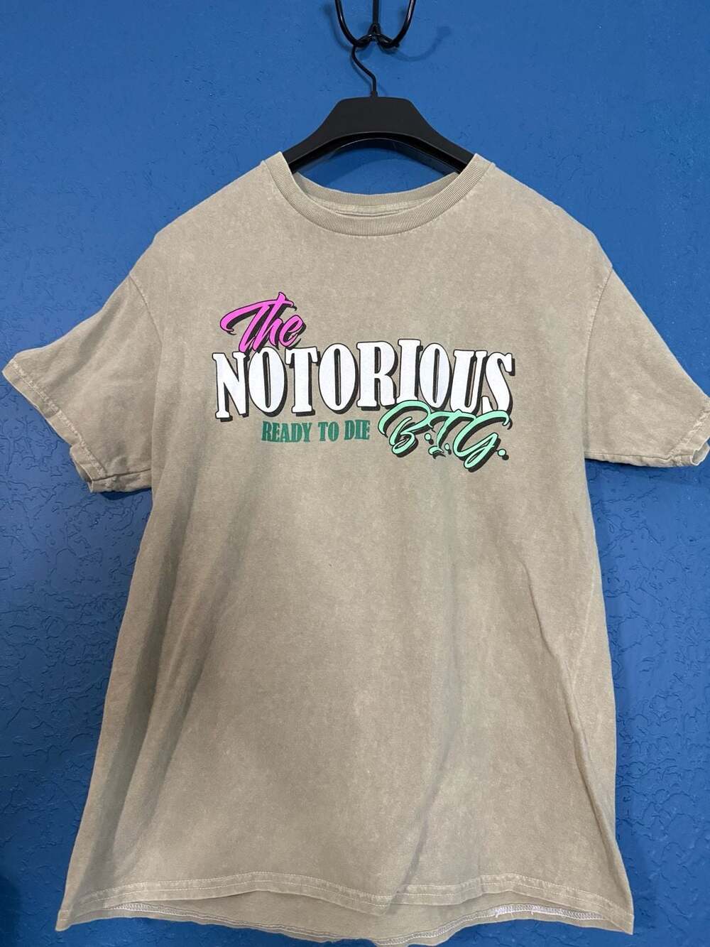 Brooklyn Mint The Notorious B.I.G. Ready to Die Acid Wash Graphic T-Shirt Size L